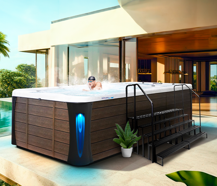 Calspas hot tub being used in a family setting - Durham